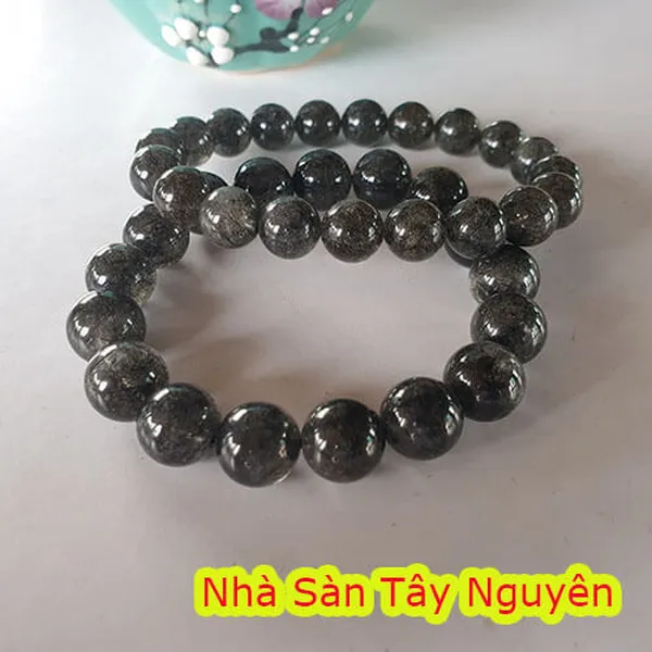 VÒNG TAY ĐÁ THẠCH ANH TÓC ĐEN PHONG THỦY