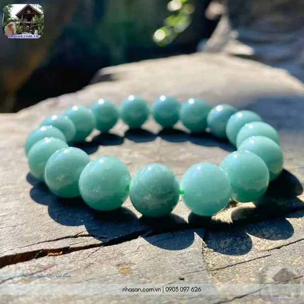 Vòng cẩm thạch cho nam 12ly