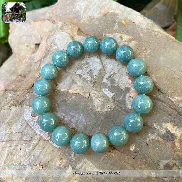 Vòng cẩm thạch cho nam 12ly