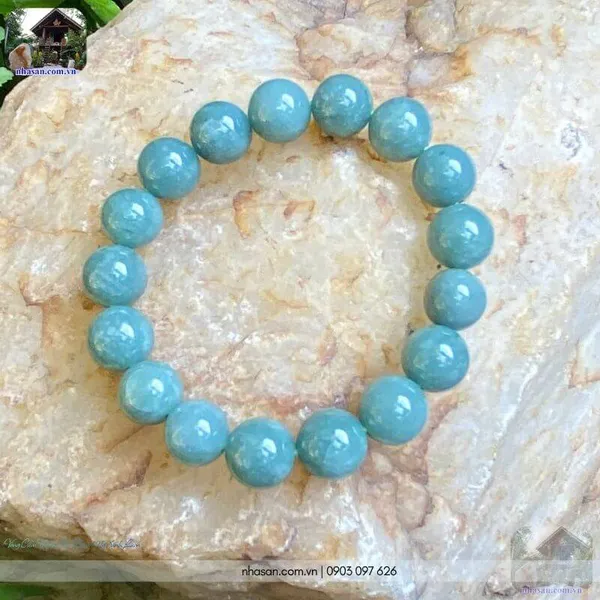 Vòng cẩm thạch cho nam 12ly