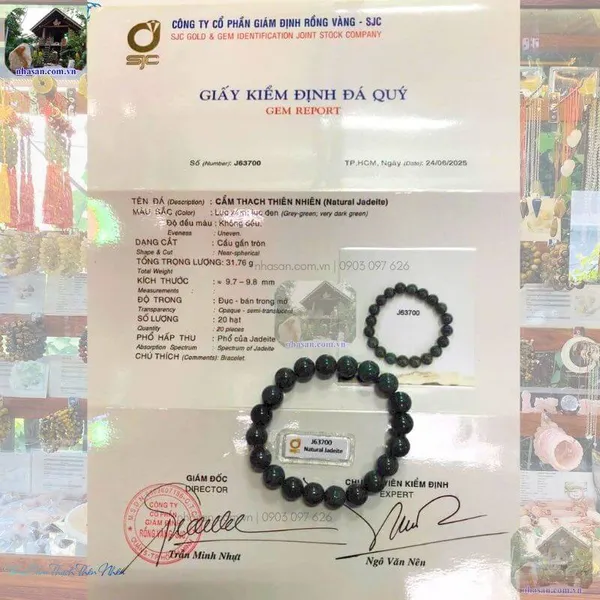 Vòng cẩm thạch thiên nhiên 10ly