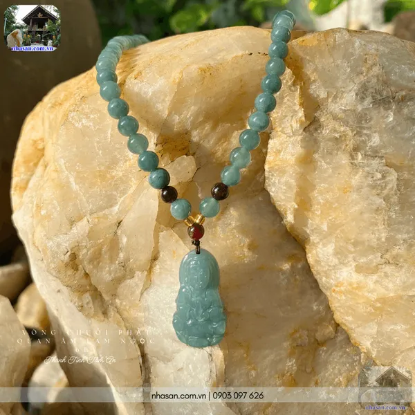 Vòng chuỗi Phật Quan Âm lam ngọc 6ly - Bí quyết thanh tịnh tâm an