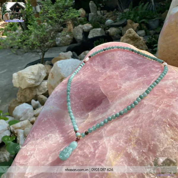 Vòng chuỗi Phật Quan Âm lam ngọc 6ly - Bí quyết thanh tịnh tâm an