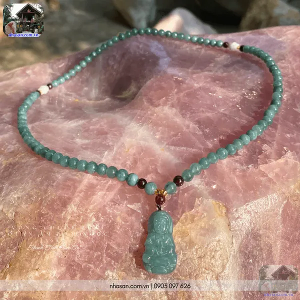 Vòng chuỗi Phật Quan Âm lam ngọc 6ly - Bí quyết thanh tịnh tâm an