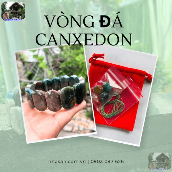 Vòng đá canxedon bản oval 25ly tăng vượng khí