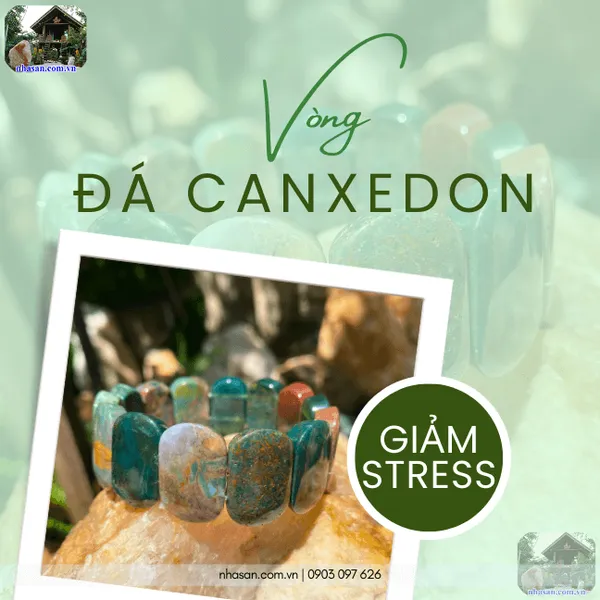 Vòng đá canxedon bản oval 25ly tăng vượng khí