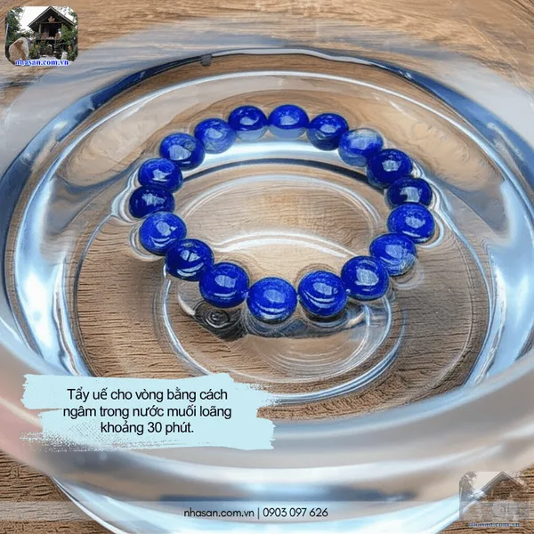 Vòng đá lapis lazuli 8.5ly tăng cường trí tuệ, khai sáng tư duy