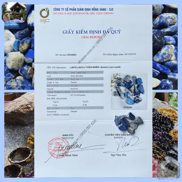 Vòng đá lapis lazuli 8.5ly tăng cường trí tuệ, khai sáng tư duy