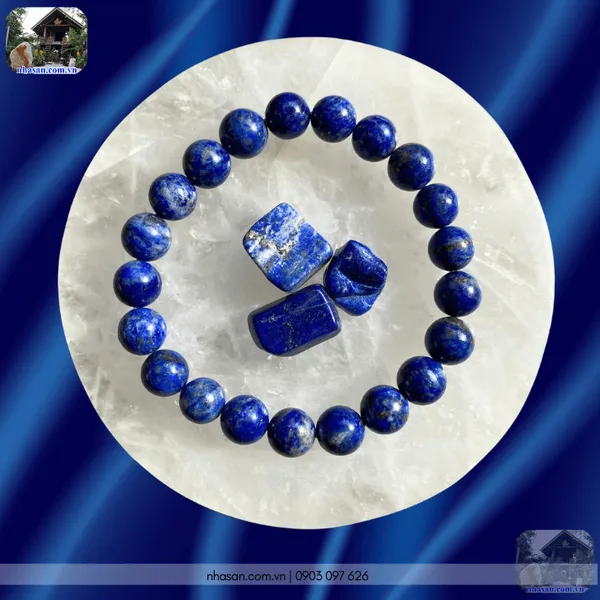 Vòng đá lapis lazuli 8.5ly tăng cường trí tuệ, khai sáng tư duy