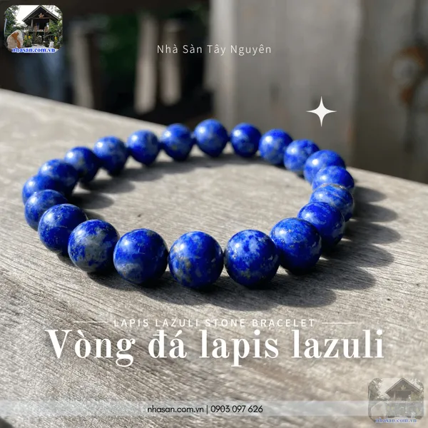 Vòng đá lapis lazuli 8.5ly tăng cường trí tuệ, khai sáng tư duy