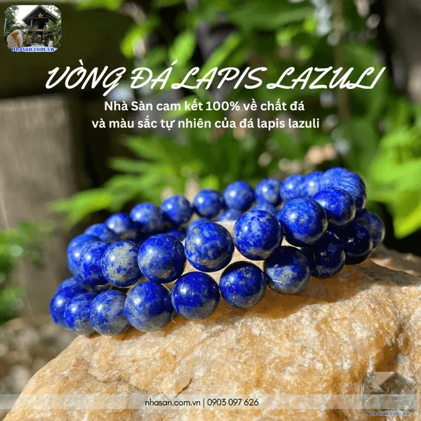 Vòng đá lapis lazuli 8.5ly tăng cường trí tuệ, khai sáng tư duy