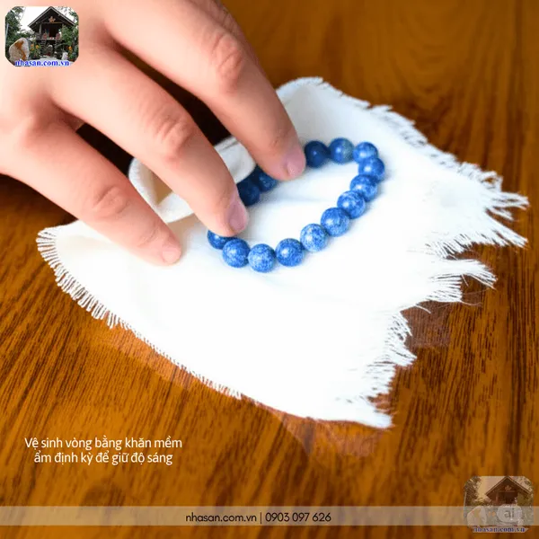 Vòng đá lapis lazuli 8.5ly tăng cường trí tuệ, khai sáng tư duy