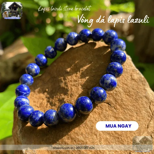 Vòng đá lapis lazuli 8.5ly tăng cường trí tuệ, khai sáng tư duy