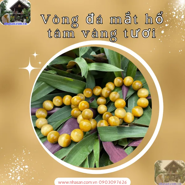 Vòng đá mắt hổ tâm vàng tươi 16ly - Biểu Tượng Của Sức Mạnh, Quyền Lực Và May Mắn