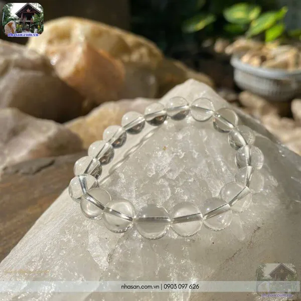 Vòng đá thạch anh tinh thể 10ly