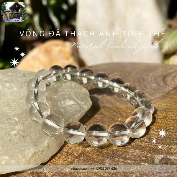 Vòng đá thạch anh tinh thể 10ly