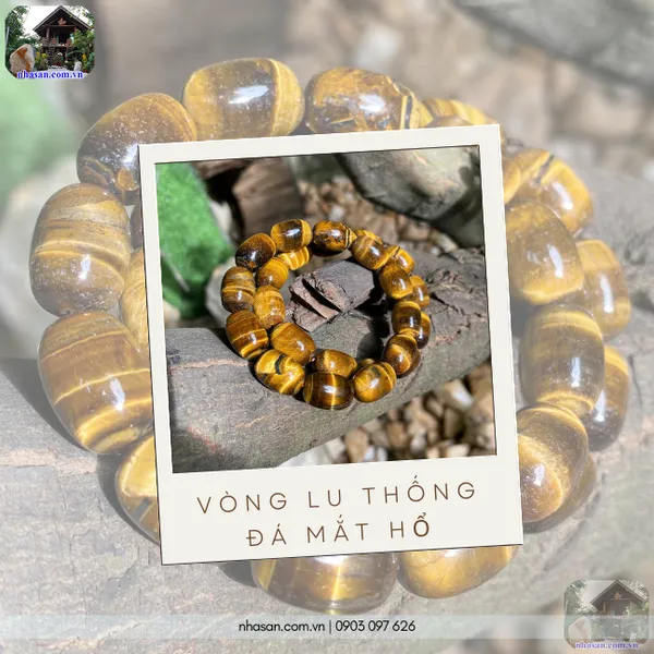 Vòng lu thống đá mắt hổ 11ly chìa khóa vàng cho sự nghiệp thăng hoa