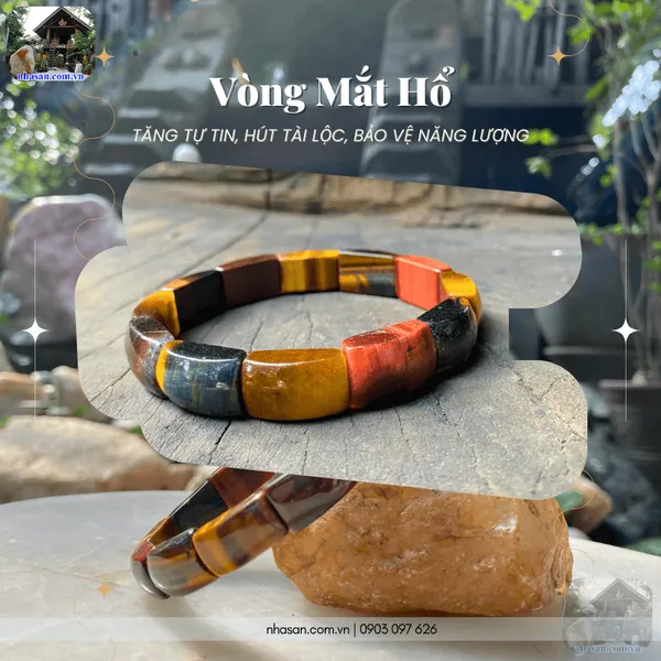 Vòng mắt hổ 11ly nhiều màu