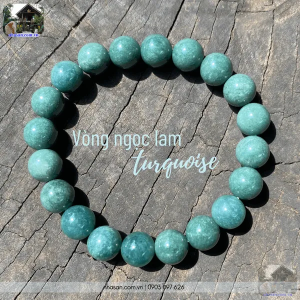 Vòng ngọc lam 7ly, 8ly, 10ly, mix hoa mẫu đơn, đồng tiền, hoa mai phú quý