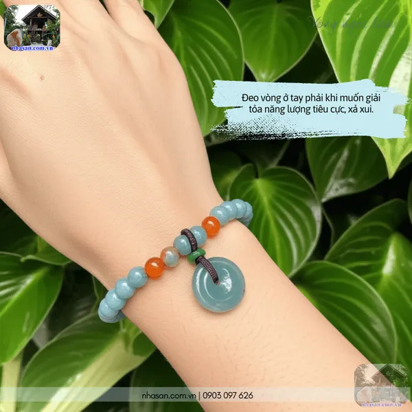 Vòng ngọc lam 7ly, 8ly, 10ly, mix hoa mẫu đơn, đồng tiền, hoa mai phú quý