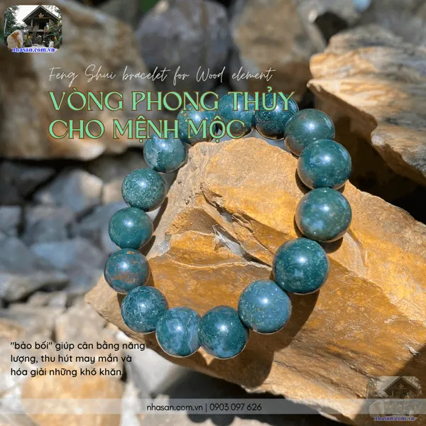 Vòng phong thủy cho mệnh mộc, hỗ trợ sự nghiệp, bình an