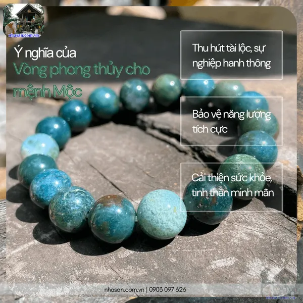 Vòng phong thủy cho mệnh mộc, hỗ trợ sự nghiệp, bình an