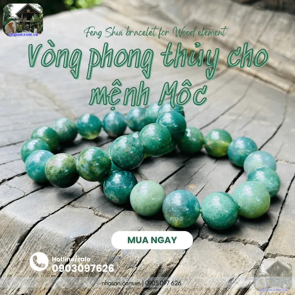 Vòng phong thủy cho mệnh mộc, hỗ trợ sự nghiệp, bình an