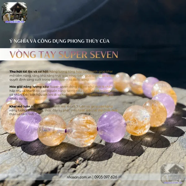 Vòng super seven 9ly - Sức mạnh 7 phép màu thu hút tài lộc, may mắn
