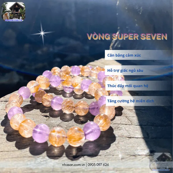 Vòng super seven 9ly - Sức mạnh 7 phép màu thu hút tài lộc, may mắn
