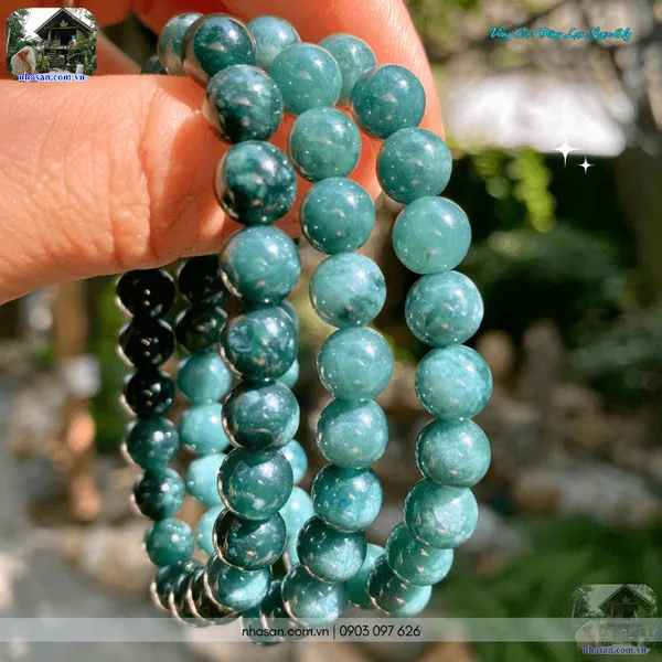 Vòng cao băng lam ngọc 8ly - Tuyệt phẩm thiên nhiên chiêu tài, tụ lộc