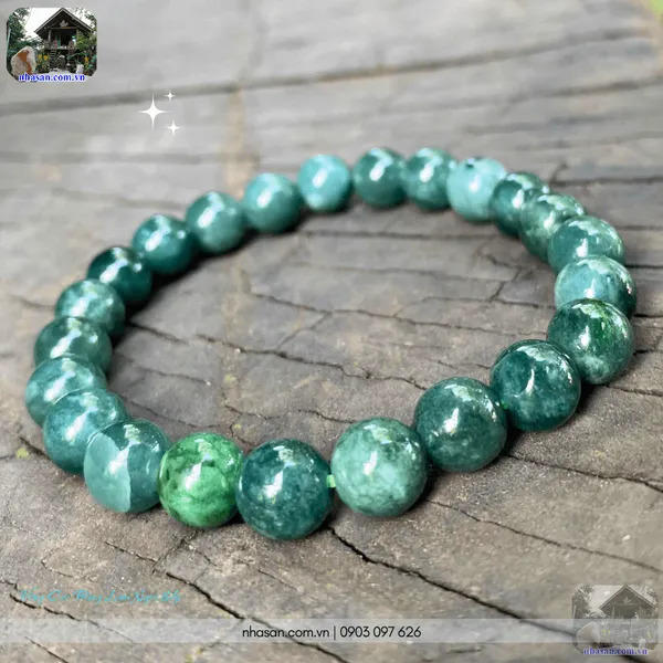 Vòng cao băng lam ngọc 8ly - Tuyệt phẩm thiên nhiên chiêu tài, tụ lộc