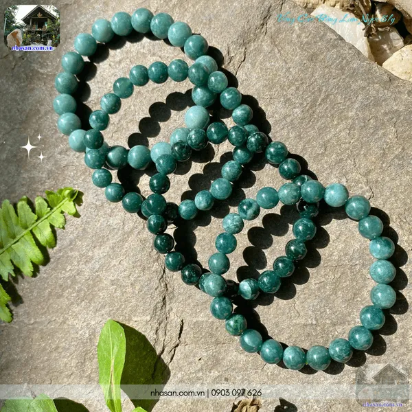 Vòng cao băng lam ngọc 8ly - Tuyệt phẩm thiên nhiên chiêu tài, tụ lộc