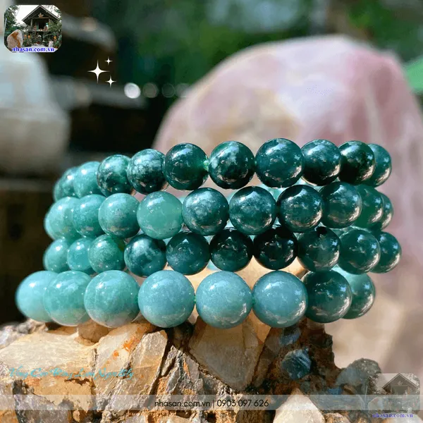 Vòng cao băng lam ngọc 8ly - Tuyệt phẩm thiên nhiên chiêu tài, tụ lộc