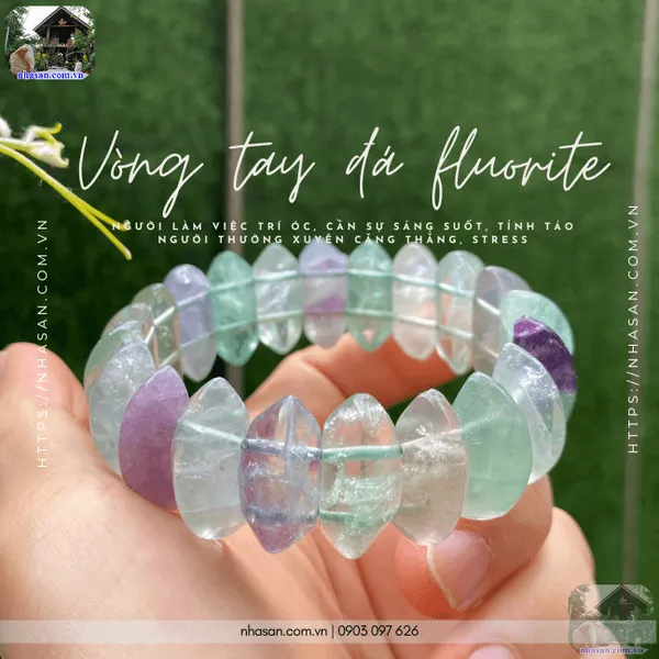 Vòng tay đá fluorite 22ly bí quyết bảo vệ năng lượng và khơi dậy trí tuệ