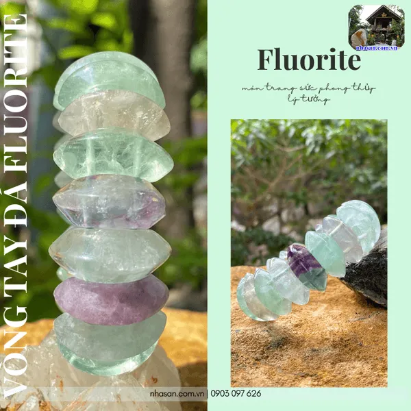 Vòng tay đá fluorite 22ly bí quyết bảo vệ năng lượng và khơi dậy trí tuệ