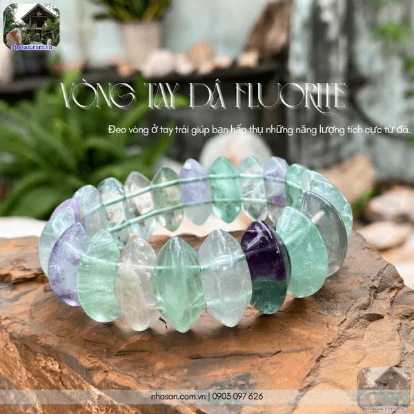 Vòng tay đá fluorite 22ly bí quyết bảo vệ năng lượng và khơi dậy trí tuệ