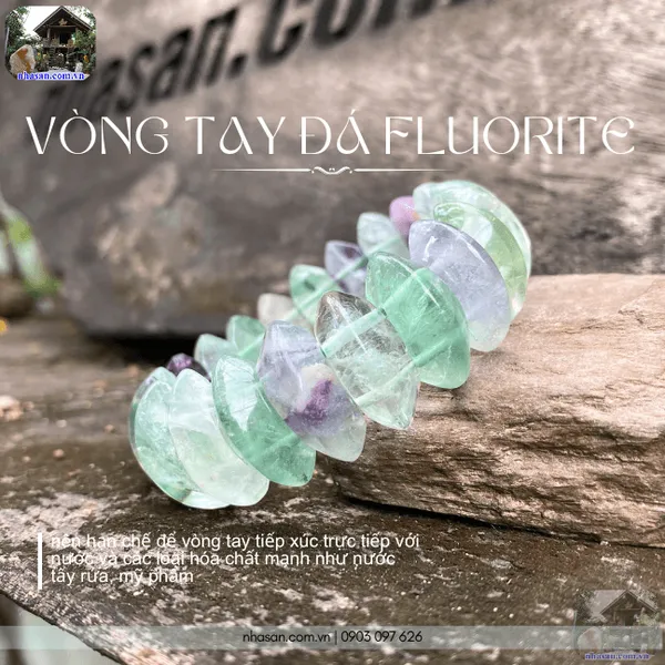 Vòng tay đá fluorite 22ly bí quyết bảo vệ năng lượng và khơi dậy trí tuệ
