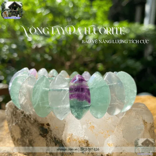 Vòng tay đá fluorite 22ly bí quyết bảo vệ năng lượng và khơi dậy trí tuệ