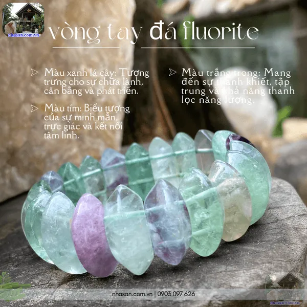 Vòng tay đá fluorite 22ly bí quyết bảo vệ năng lượng và khơi dậy trí tuệ