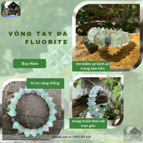 Vòng tay đá fluorite 22ly bí quyết bảo vệ năng lượng và khơi dậy trí tuệ