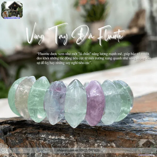 Vòng tay đá fluorite 22ly bí quyết bảo vệ năng lượng và khơi dậy trí tuệ