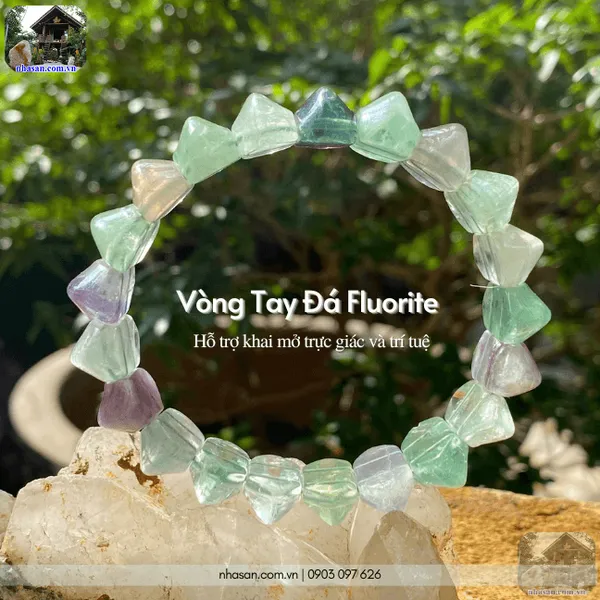 Vòng tay đá fluorite 22ly bí quyết bảo vệ năng lượng và khơi dậy trí tuệ