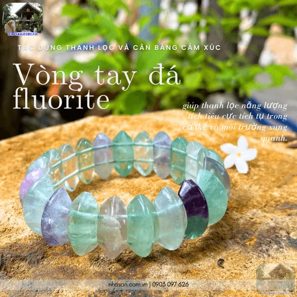 Vòng tay đá fluorite 22ly bí quyết bảo vệ năng lượng và khơi dậy trí tuệ