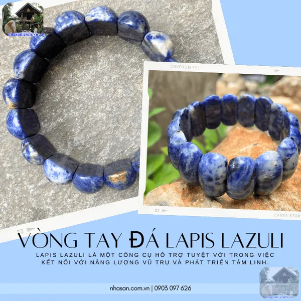 Vòng tay đá lapis lazuli 25ly tuyệt tác phong thủy cho tâm an, trí sáng