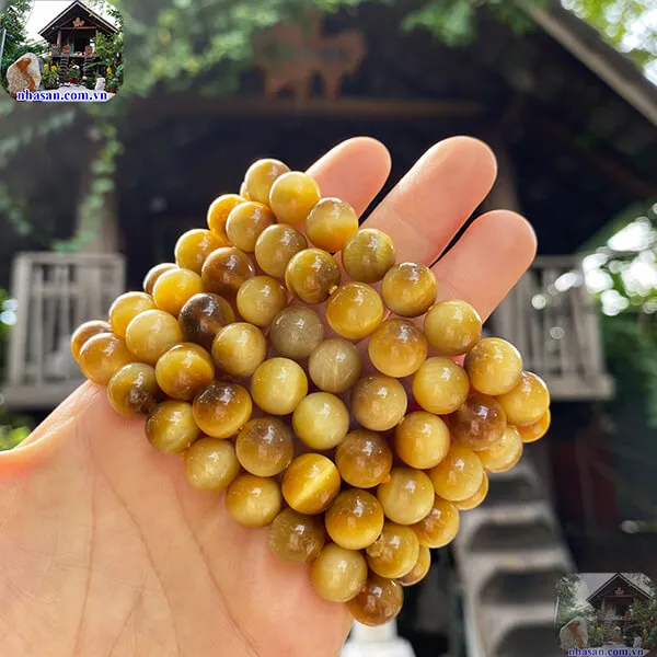 Vòng Tay Đá Mắt Hổ Vàng 10 Ly