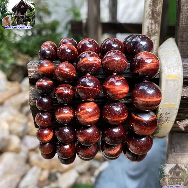 Vòng tay đá Mắt Hổ Nâu Đỏ 16 Ly