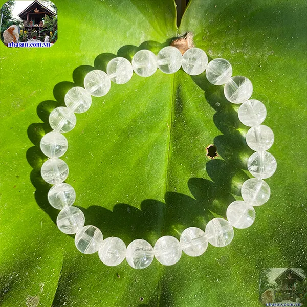 Vòng tay thạch anh trắng 8ly 