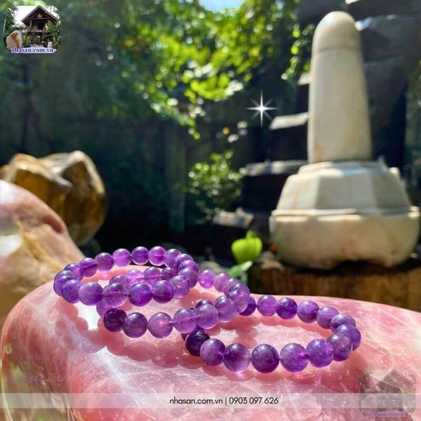 Vòng tay đá thạch anh tím 10 ly