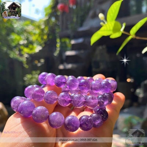 Vòng tay đá thạch anh tím 10 ly