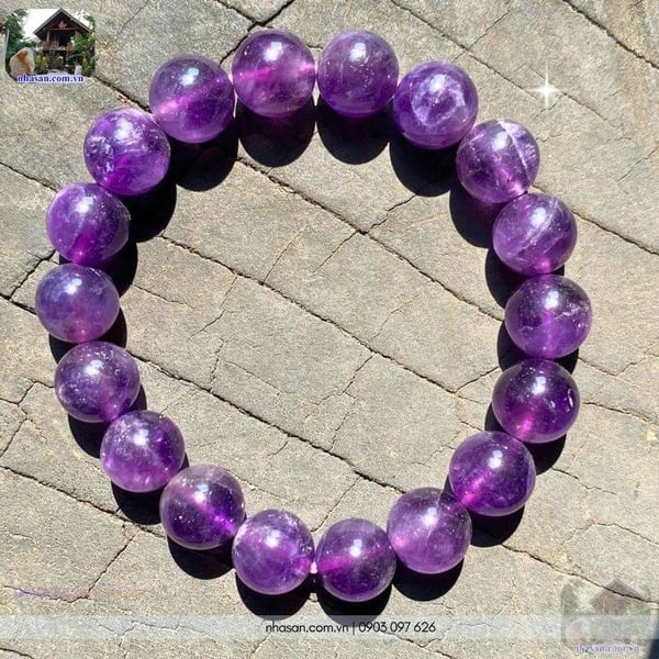 Vòng tay đá thạch anh tím 10 ly